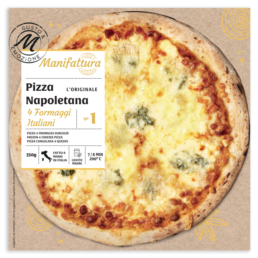 Pizza napolitaine 4 fromages italiens Manifattura